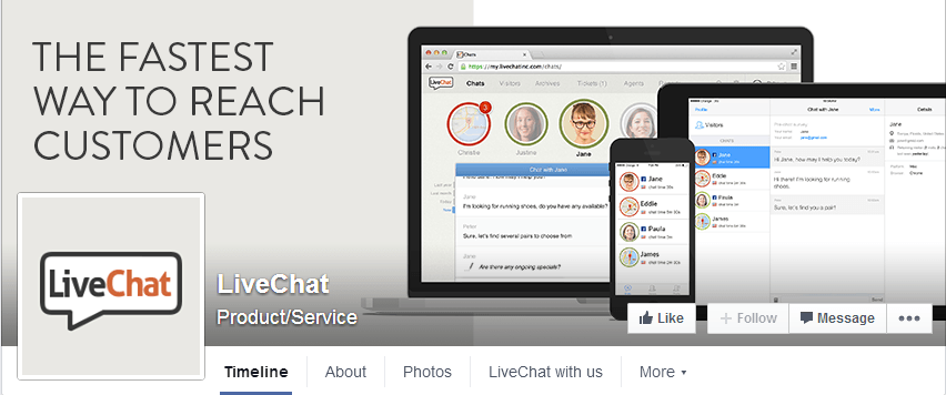 Facebook Livechat example