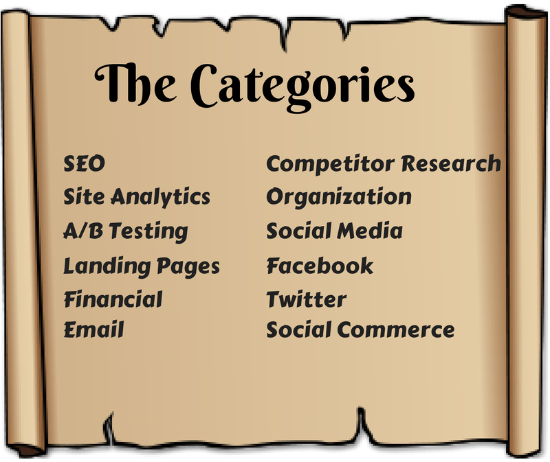Small business tools categories