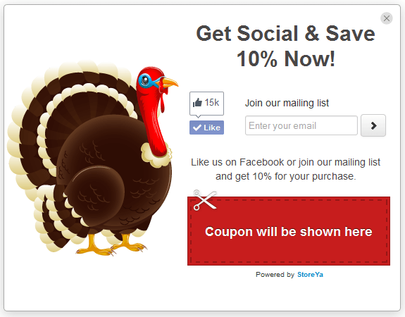 Coupon Pop Thanksgiving Example