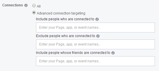 Facebook Ad Advanced Connections