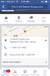 Facebook Mobile Business Page Location
