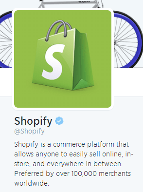 shopify twitter bio