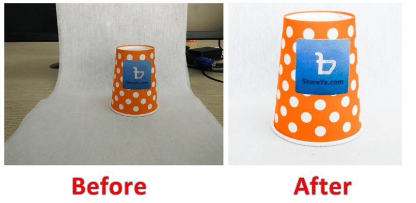 before and after edited product photo