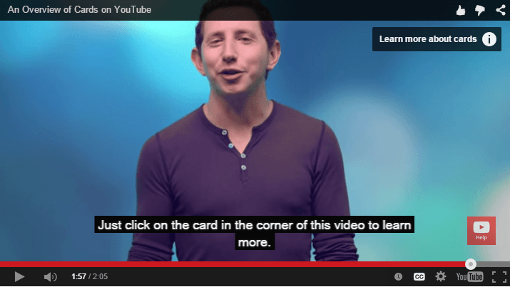 call to action youtube cards