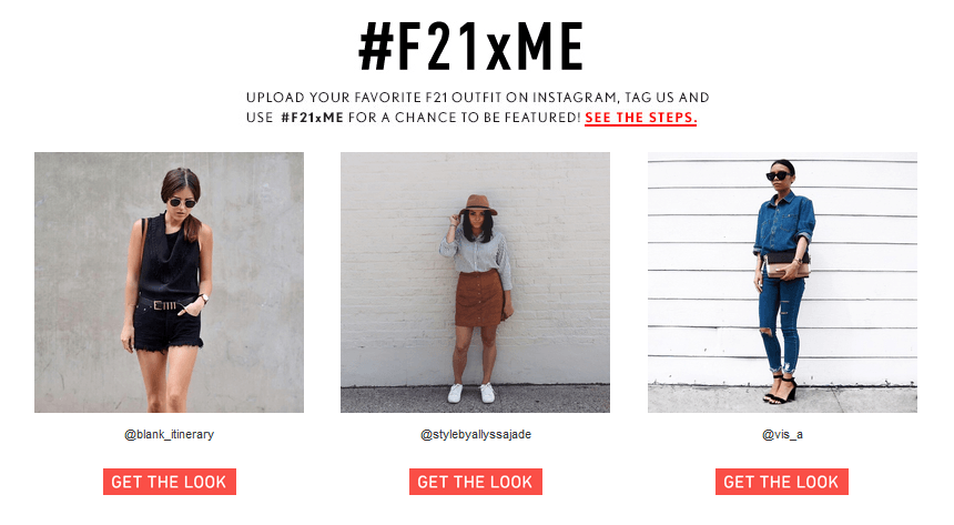 forever21 user generated content marketing