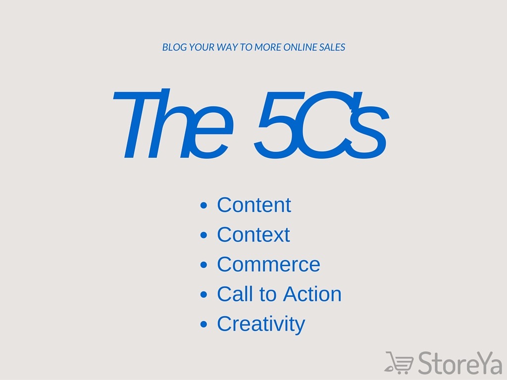 5C's to Increase online sales