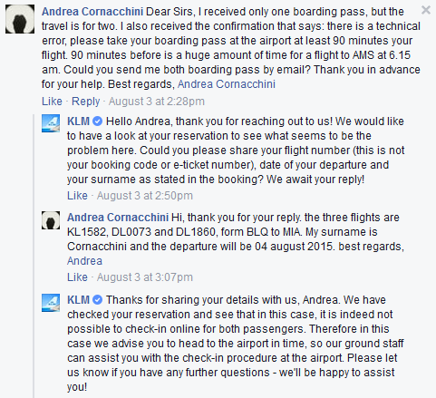 responding to complaints facebook