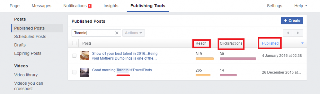 Facebook Search Post by topic