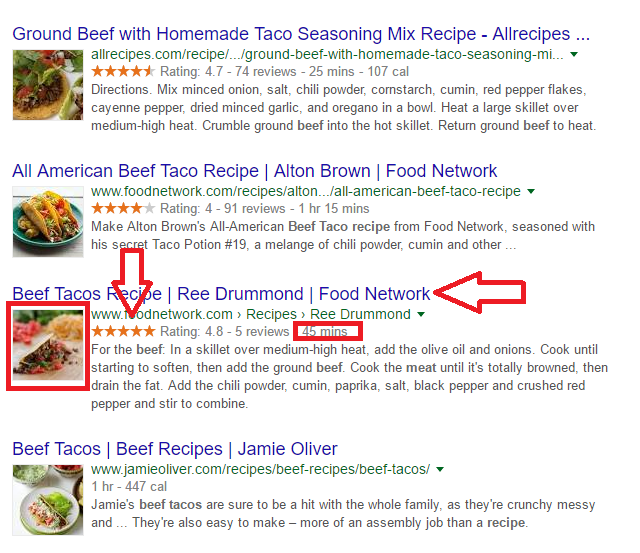 search listing example