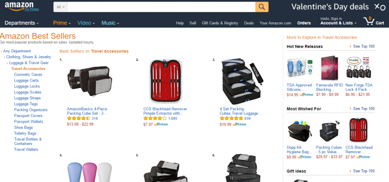 best sellers examples for eCommerce 