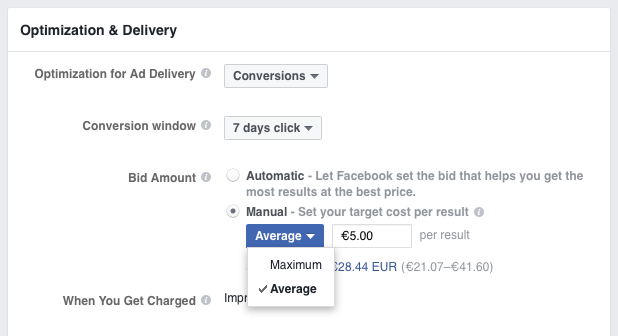 Optimization and delivery facebook
