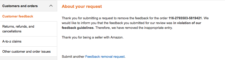 amazon product review request