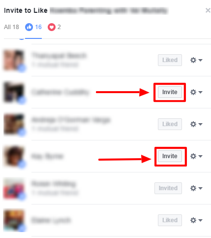 how to invite people who like your ad to like your page