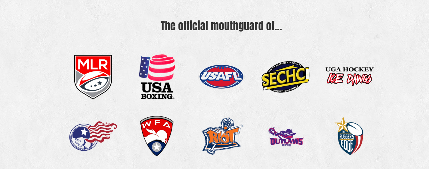 Official mouthguards of US sports teams