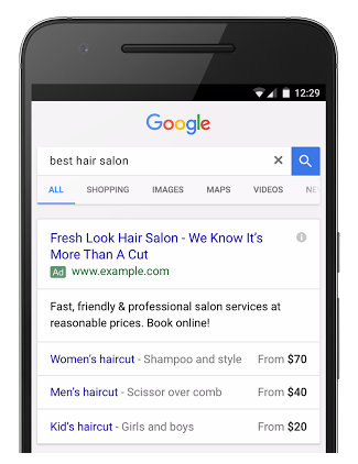 google price extensions for search ads