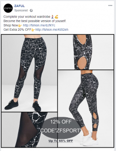 google example of ecommerce facebook ad 