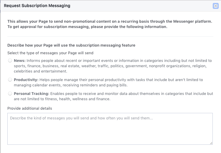 working around Facebook messenger's new rules