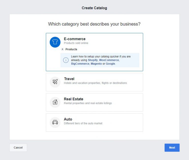  Creating Facebook product catalog 
