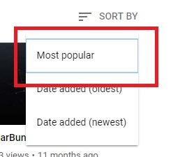 how to sort by you tube filter