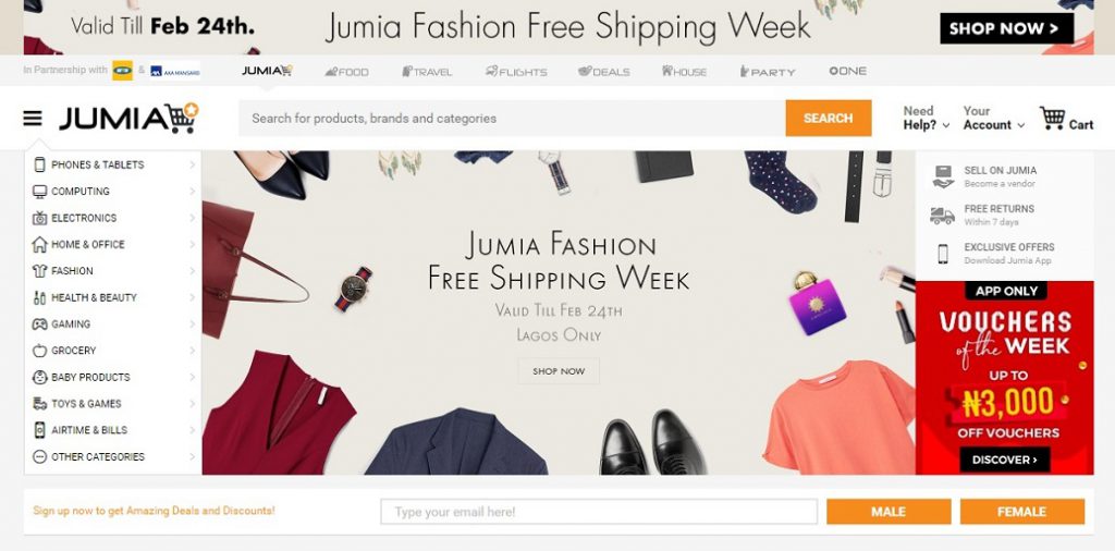 selling products on Jumia
