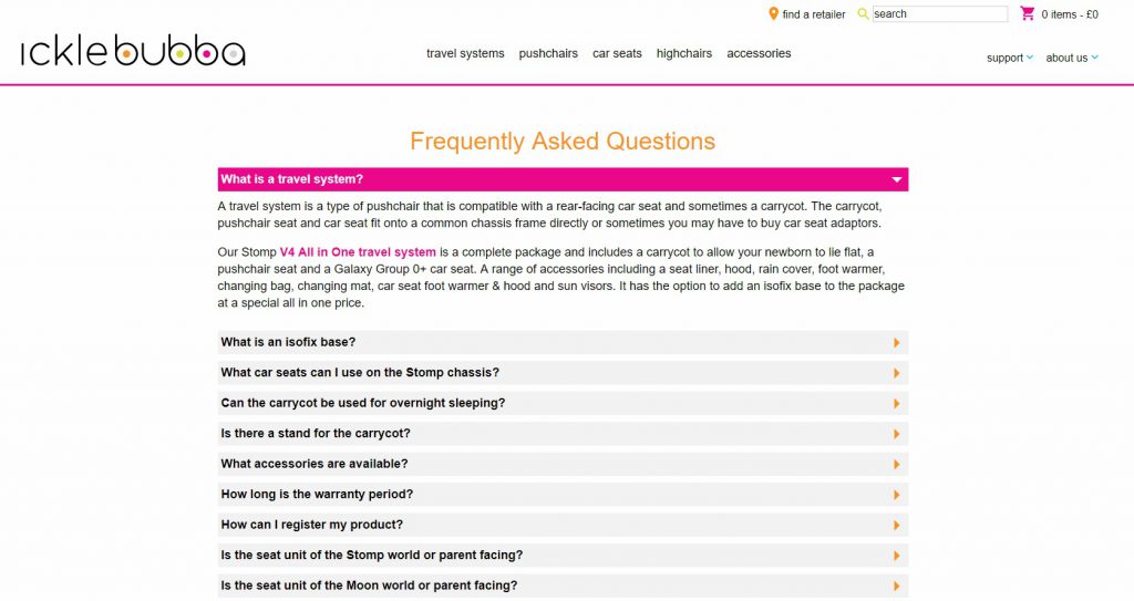 FAQ examples