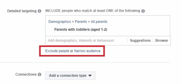 how to exclude audiences on Facebook