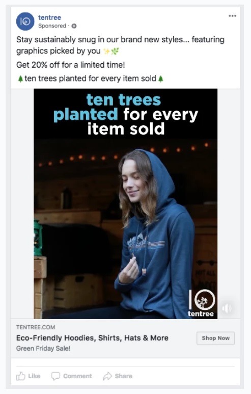 facebook video ad example