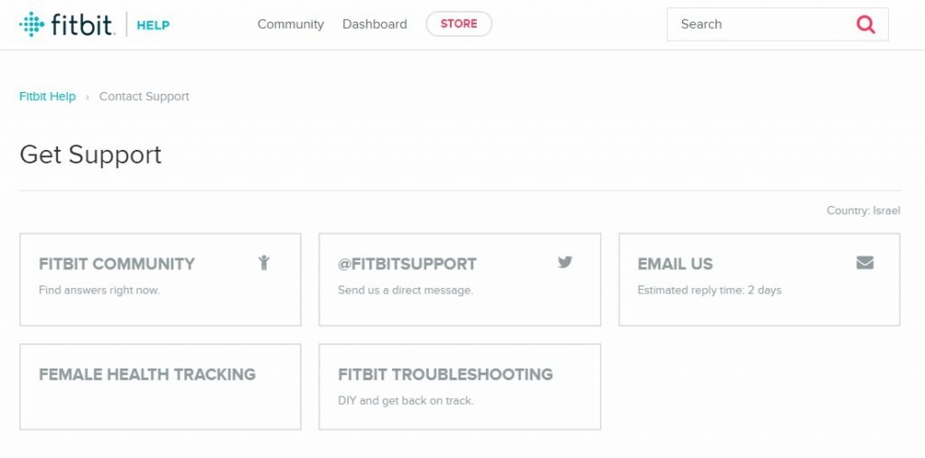 Support pages fitbit 
