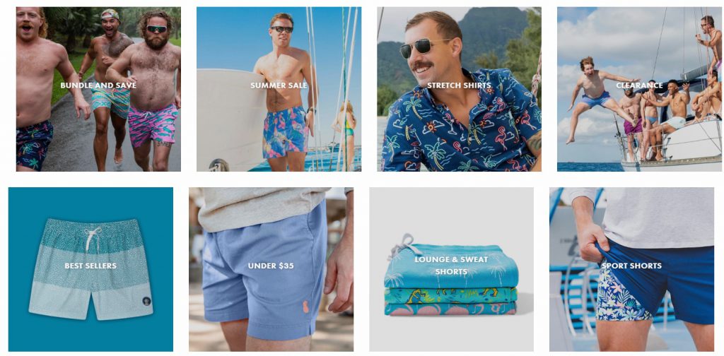 chubbies products for plus store 