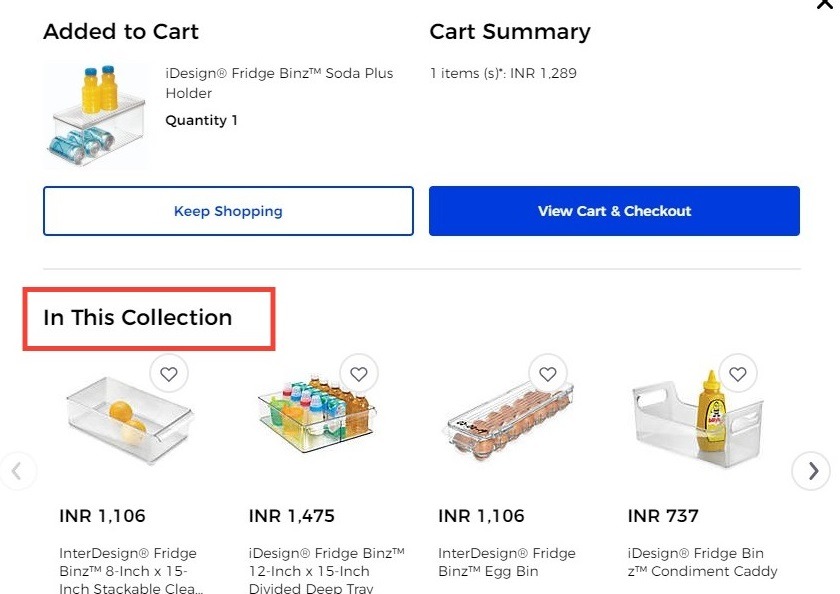 related products on product page