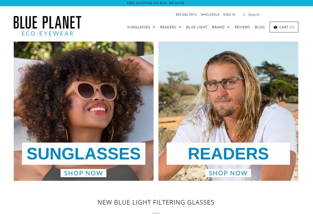 Blue Planet shopify store example