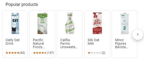 popular oat milk products google
