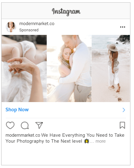 eCommerce Instagram ad example 