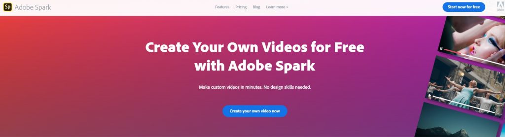 Adobe spark video desktop and app