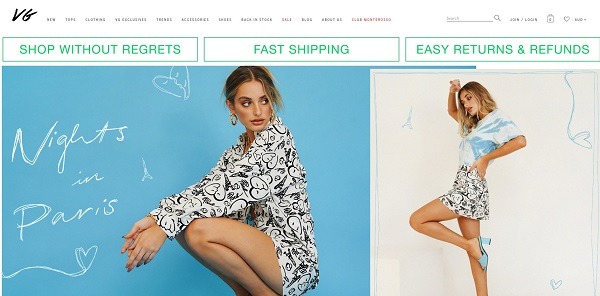 verge girl Commerce clothing store example