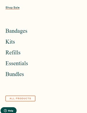 welly ecommerce category menu design