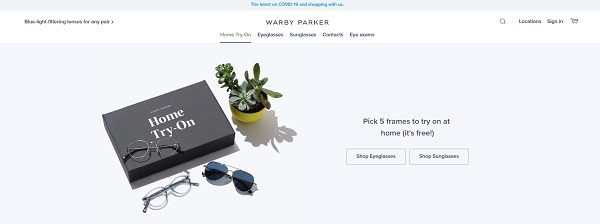 warby parker try before you buy frames