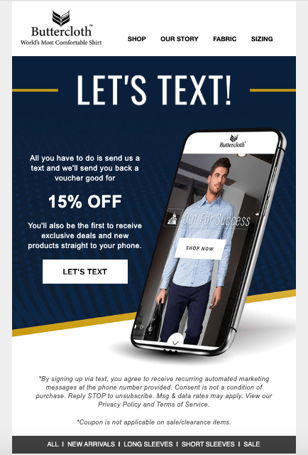 email example for sms marketing 