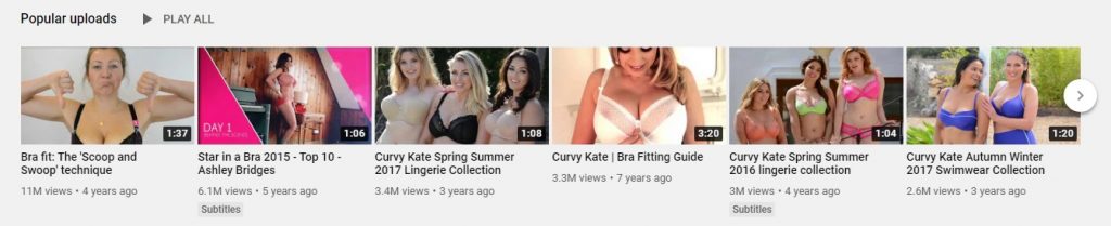 curvy kate eCommerce YouTube channel example 2