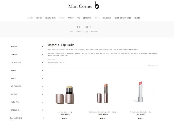 online beauty store example