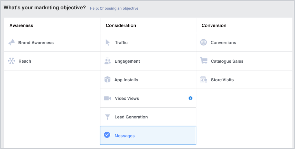 How to create Facebook messenger ads