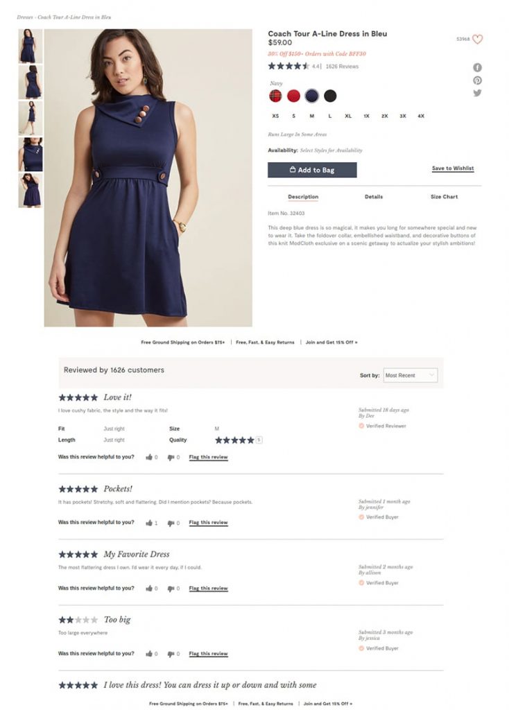 product page example 